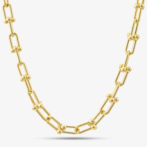 9ct Yellow Gold 18 inch Fancy Ball Chain Necklace HBGT-900-9Y-18