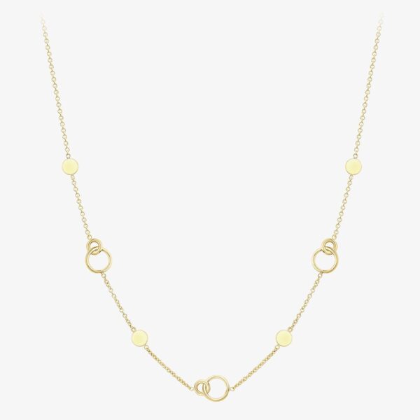 9ct Gold 17 Inch Interlocking Circle Disc Chain 111125127730