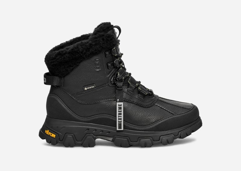 UGG® Adirondack Meridian Hiker Boot in Black, Size 6, Leather/Waterproof/Wool
