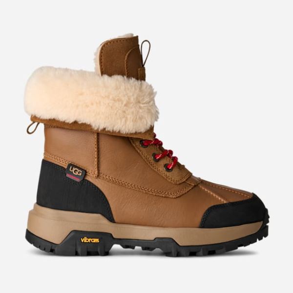 UGG® Adirondack Boot XXV in Brown, Size 8, Leather/Polyester/Wool