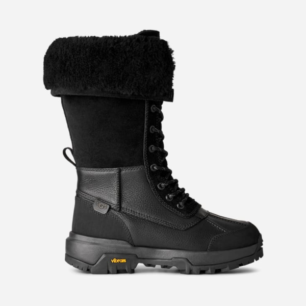 UGG® Adirondack Boot Tall XXV in Black, Size 6, Leather/Polyester/Wool