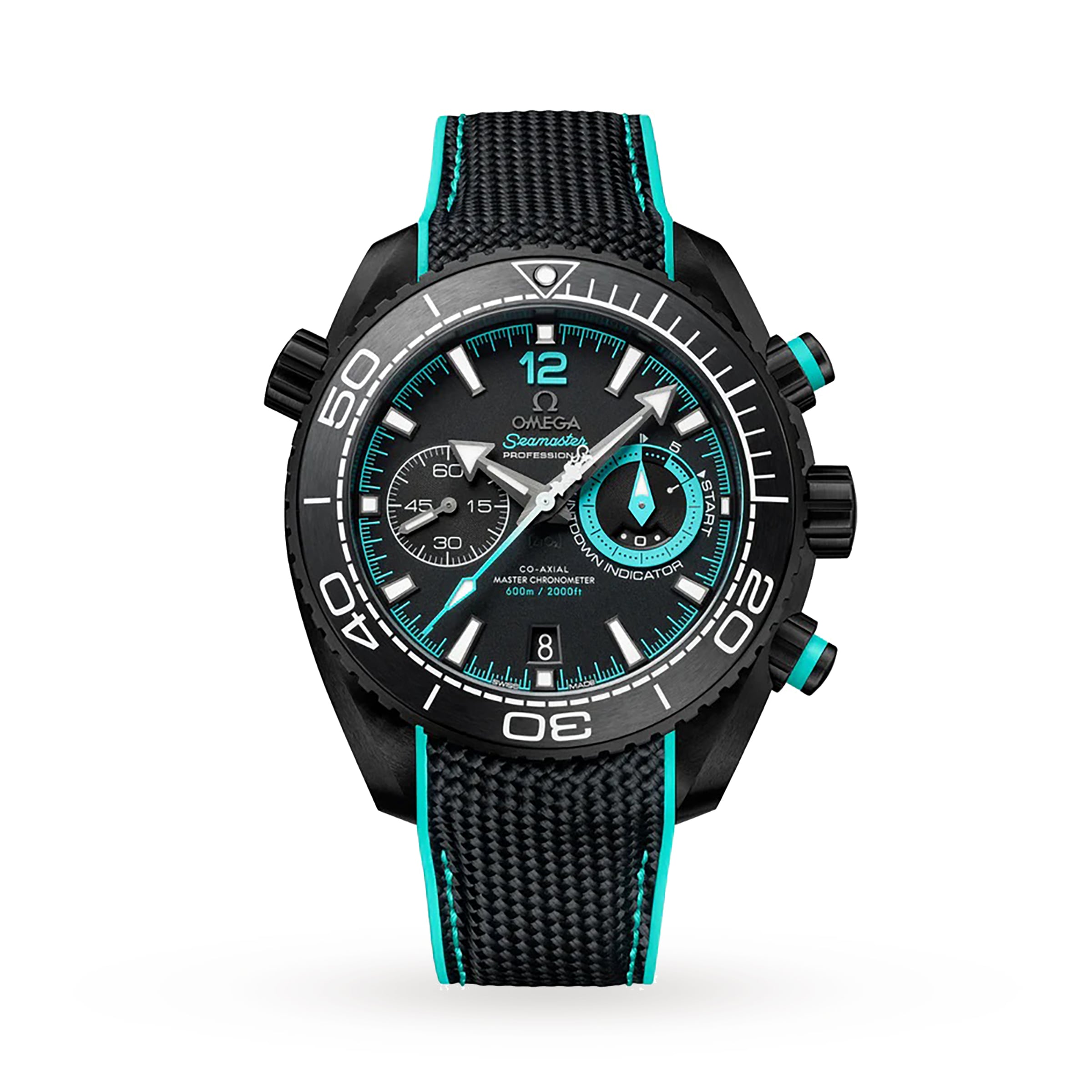 Seamaster Planet Ocean 600m Co-Axial Master Chronometer Chronograph 45.5mm ETNZ Deep Black Mens Watch