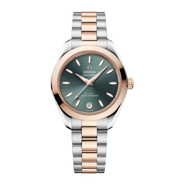 Seamaster Aqua Terra 30mm Ladies Watch Green 18k Sedna Gold