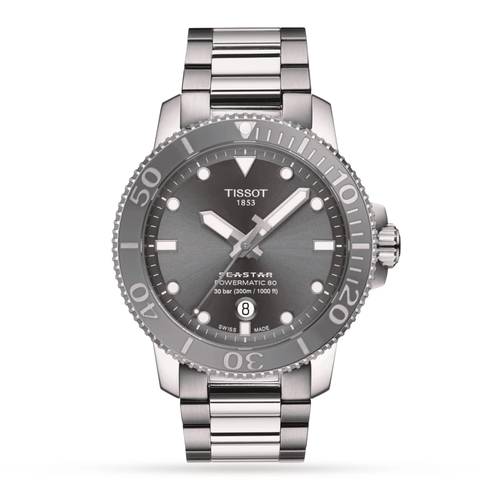 Seastar 1000 Powermatic 80 43mm Mens Watch Grey