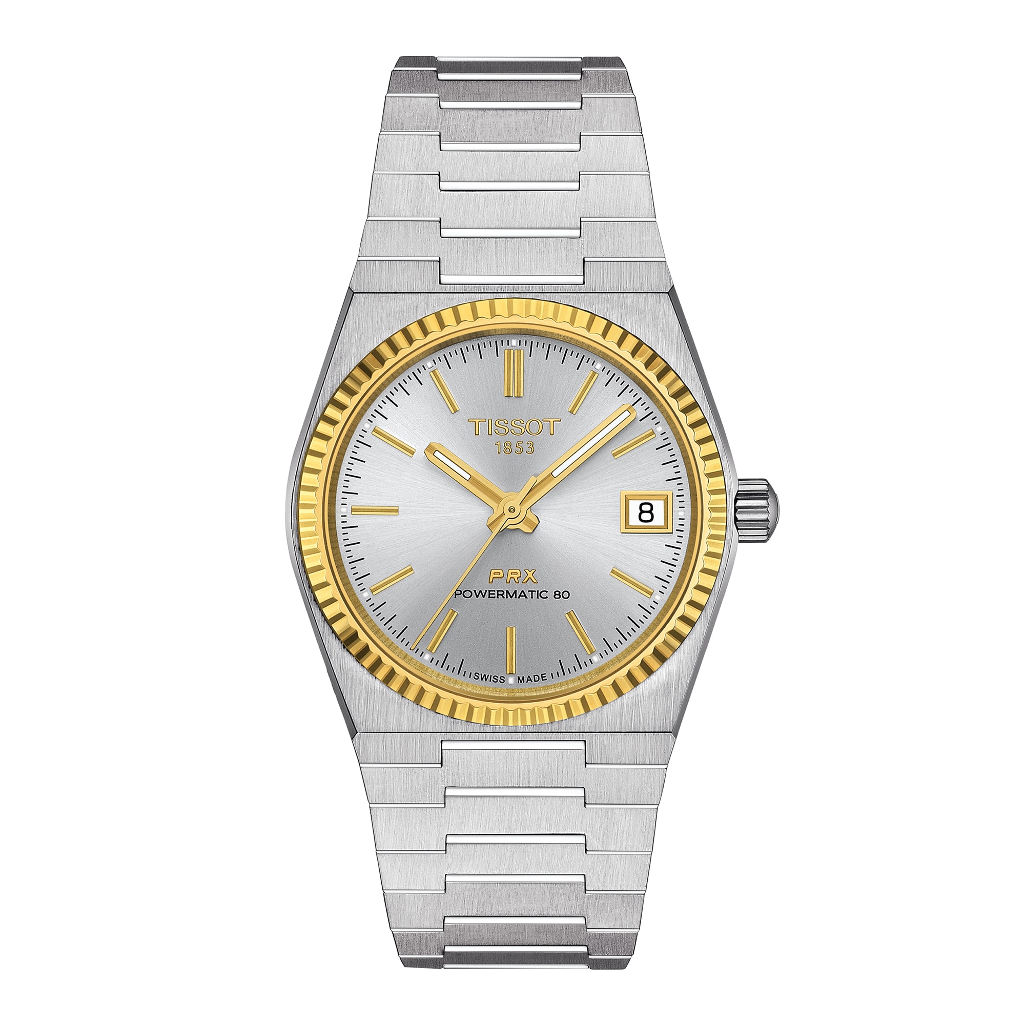 PRX Powermatic 80 35mm Steel and 18K Gold Bezel Unisex Watch