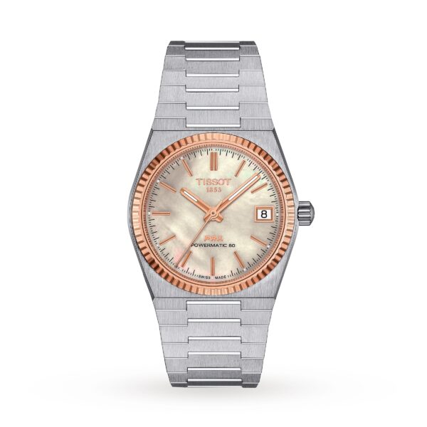 PRX Powermatic 80 35mm Steel and 18K Gold Bezel Ladies Watch