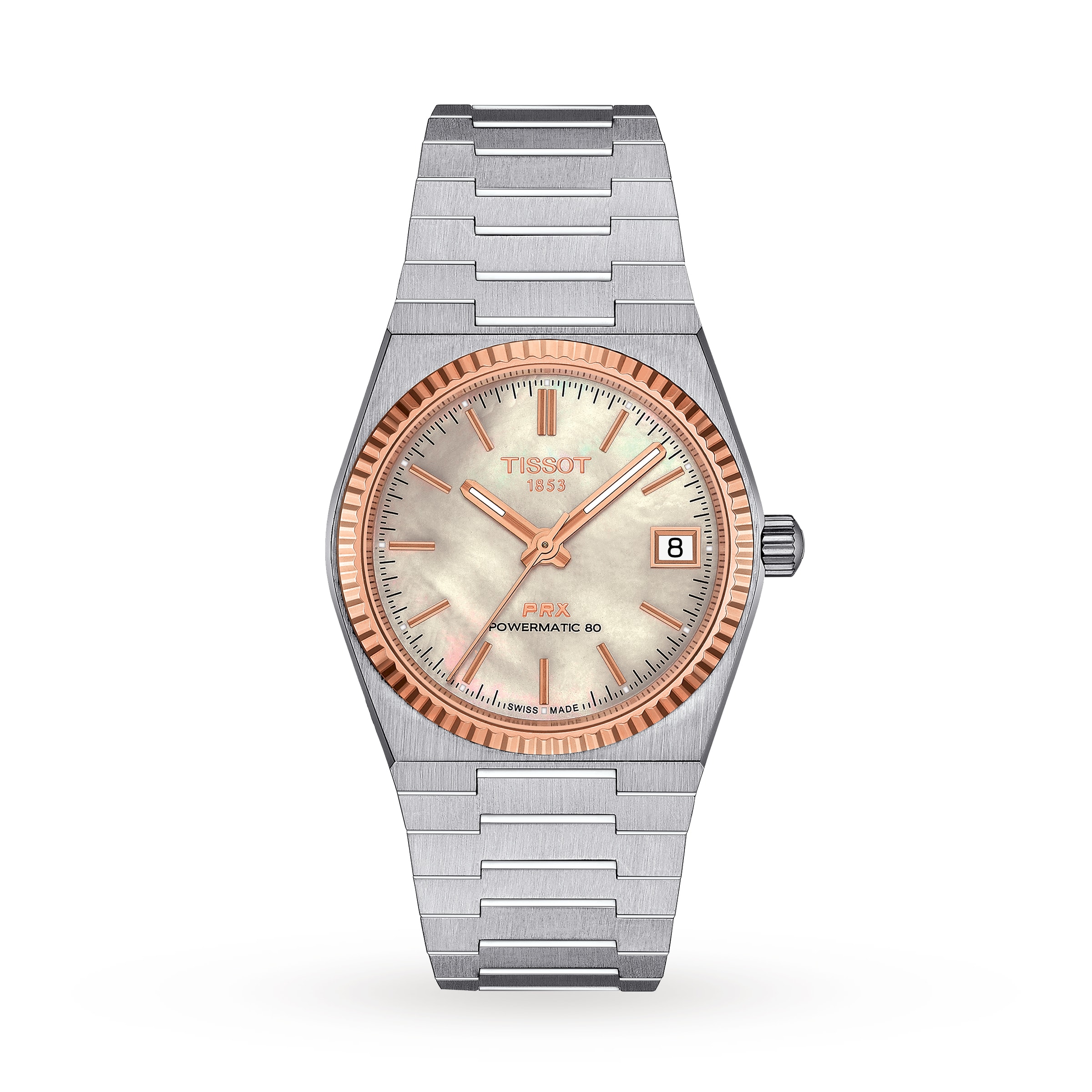 PRX Powermatic 80 35mm Steel and 18K Gold Bezel Ladies Watch