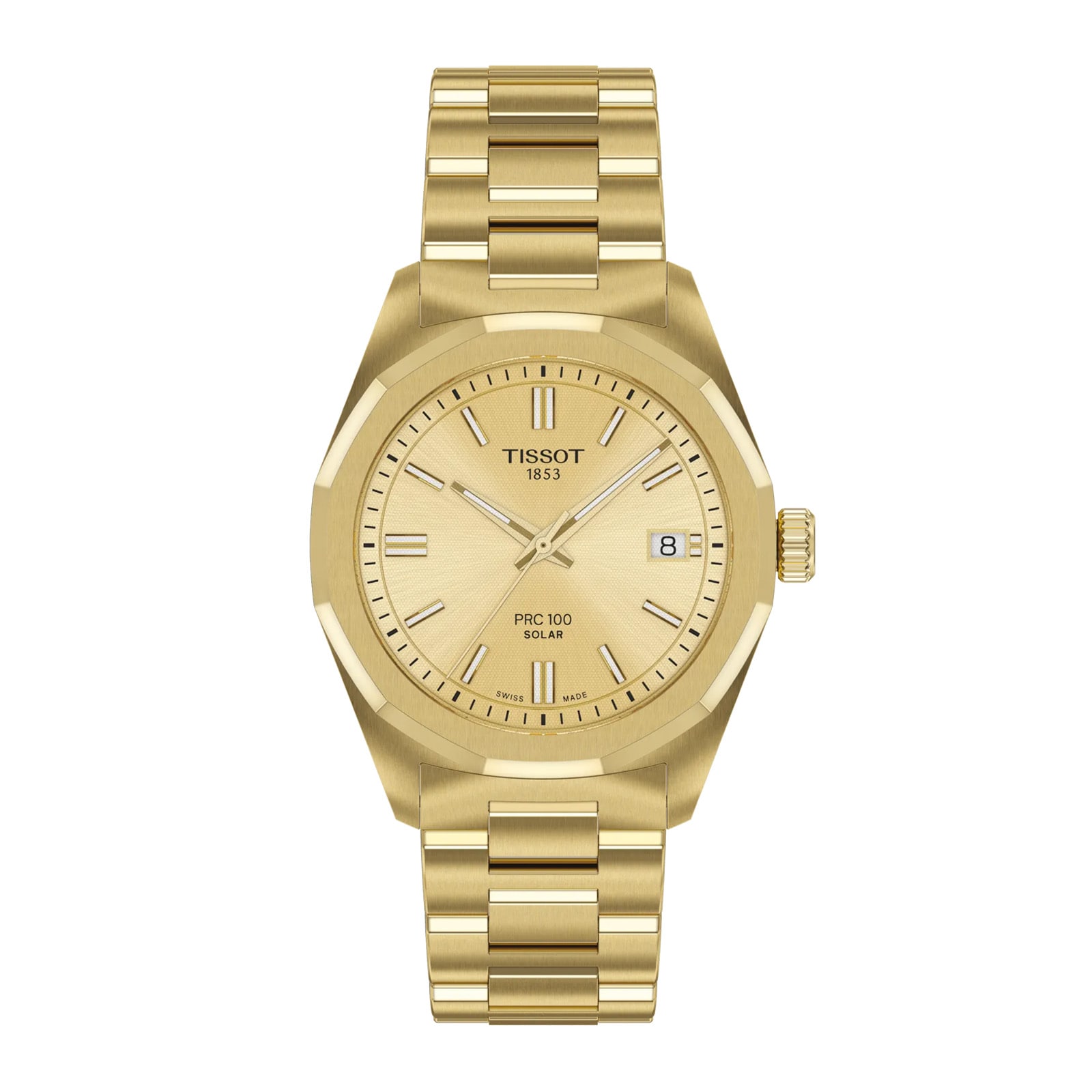PRC 100 Solar Quartz 34mm Gold Ladies Watch