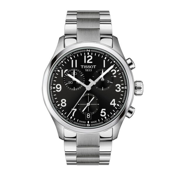 Chrono L 42mm Mens Watch Stainless Steel Black