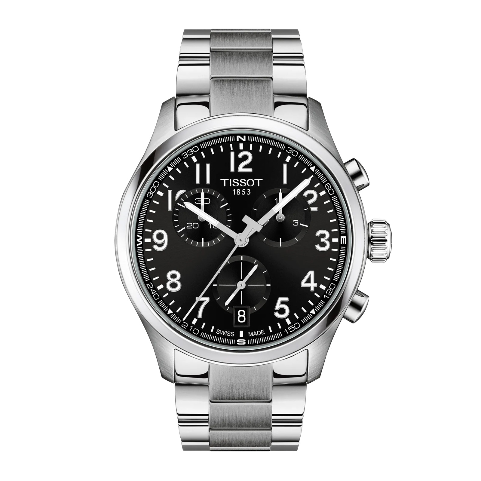 Chrono L 42mm Mens Watch Stainless Steel Black