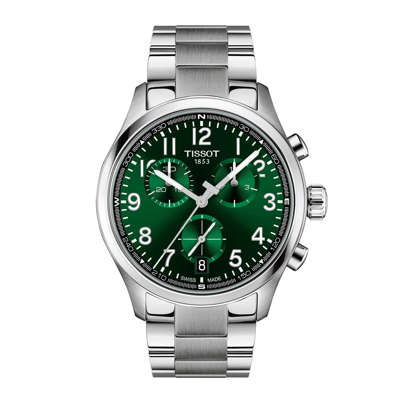 Chrono L 42mm Mens Watch Stainless Steel Green