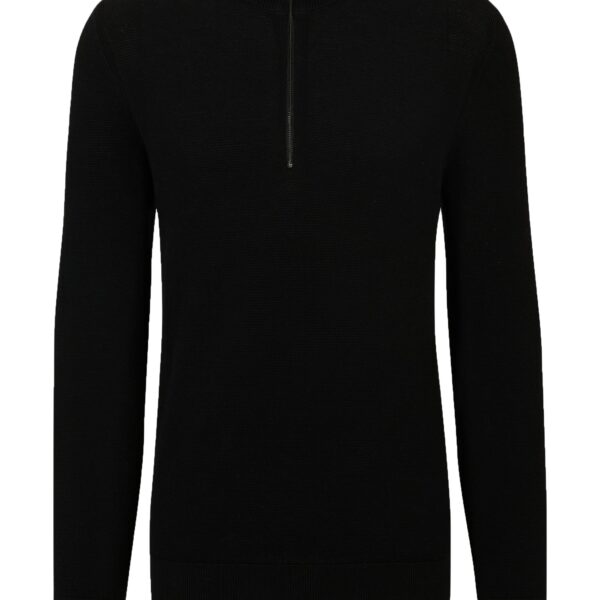 Hugo Boss Black Mens E-brando-p Half Zip Knitwear Cotton - Size Medium