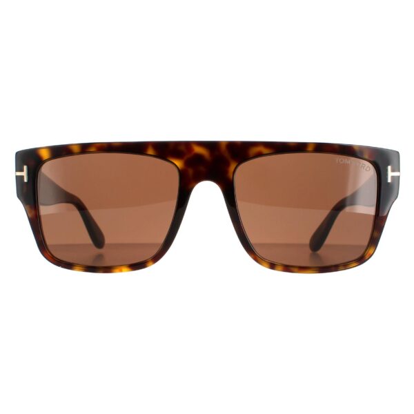Tom Ford Square Mens Shiny Havana Brown Dunning FT0907 - One Size