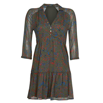 One Step  RISOTA  women's Dress in Kaki