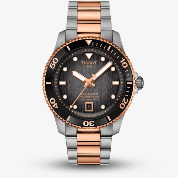 Tissot Mens Seastar Two-Tone Watch T120.807.22.051.01