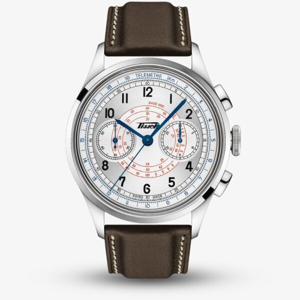 Tissot Mens Telemeter 1938 Brown Leather Strap Watch T142.462.16.032.00