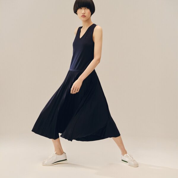 Sleeveless Pleated Maxi Dress