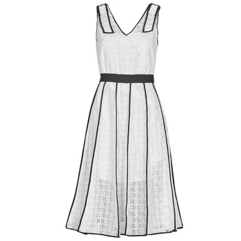 Karl Lagerfeld  KL EMBROIDERED LACE DRESS  women's Dress in White