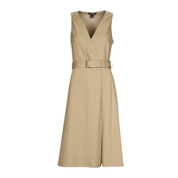 Lauren Ralph Lauren  NICHOLINA-SLEEVELESS-DAY DRESS  women's Dress in Beige