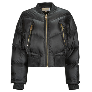 MICHAEL Michael Kors  CHEVRON QUILTED BOMBER  women's Jacket in Black
