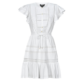 Lauren Ralph Lauren  TANVEITTE-SHORT SLEEVE-DAY DRESS  women's Dress in White