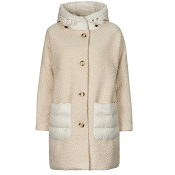 Geox  W CALITHE LONG COAT  women's Coat in Beige