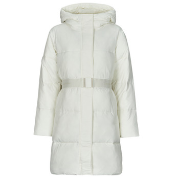 Calvin Klein Jeans  LOGO BELT LONG PUFFER  women's Jacket in White