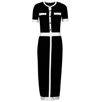 Karl Lagerfeld  CLASSIC KNIT DRESS  women's Long Dress in Black