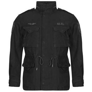 Polo Ralph Lauren  VESTE MILITAIRE M65 EN CHEVRONS  men's Parka in Black