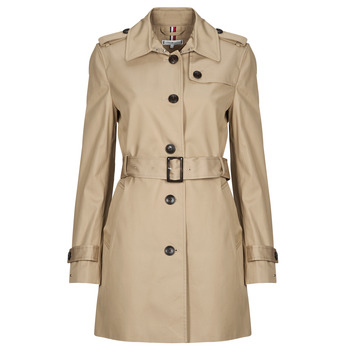 Tommy Hilfiger  HERITAGE SINGLE BREASTED TRENCH  women's Trench Coat in Beige
