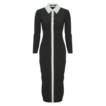 Karl Lagerfeld  LSLV POLO DRESS  women's Long Dress in Black