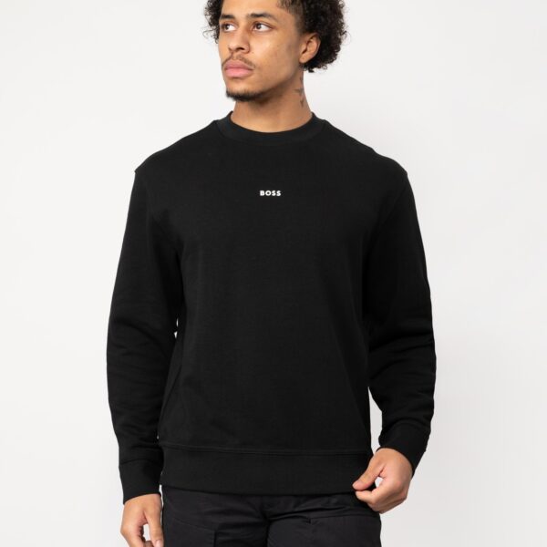 Boss Orange WeSmallcrew Mens Sweatshirt - Black Cotton - Size Small