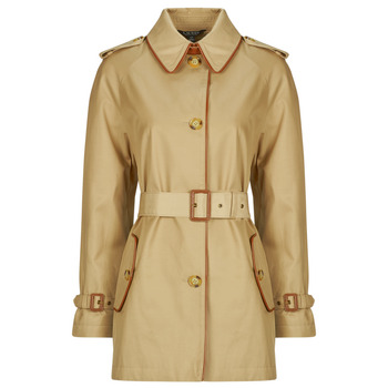Lauren Ralph Lauren  SB RG PU 30"-LINED-COAT  women's Trench Coat in Beige