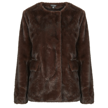 Lauren Ralph Lauren  FX MNK CLSS-LINED-COAT  women's Coat in Brown