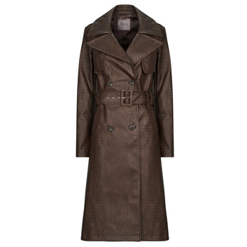 Guess  CARMEN PU TRENCH  women's Trench Coat in Brown
