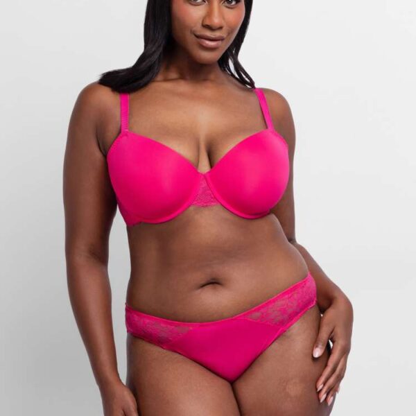 ORIGINS SHIMMER DOT MESH PUSH UP PLUNGE BRA