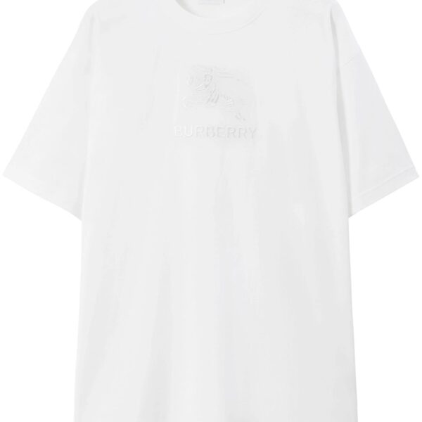 Burberry Mens EKD Logo Embroidered T-Shirt in White - Size Small
