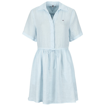 Tommy Hilfiger  ESS LINEN SHORT SS DRESS  women's Dress in Blue