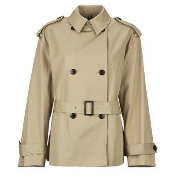 Tommy Hilfiger  COTTON SHORT TRENCH  women's Trench Coat in Beige
