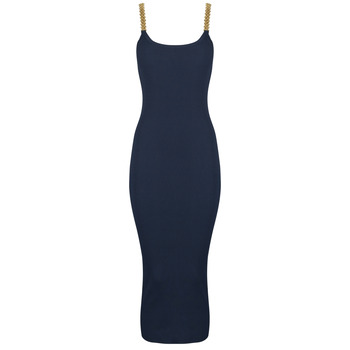 MICHAEL Michael Kors  CHAIN STRAP MIDI DRS  women's Long Dress in Marine