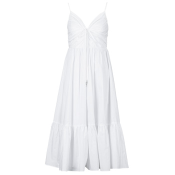 MICHAEL Michael Kors  POPLIN MIDI DRESS  women's Dress in White