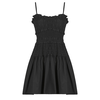 MICHAEL Michael Kors  POPLIN SMOCKED MINI DRESS  women's Dress in Black