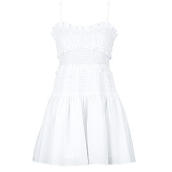 MICHAEL Michael Kors  POPLIN SMOCKED MINI DRESS  women's Dress in White