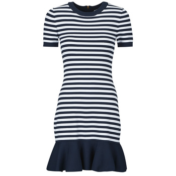 MICHAEL Michael Kors  STRIPE FLARE MINI DRS  women's Dress in Multicolour