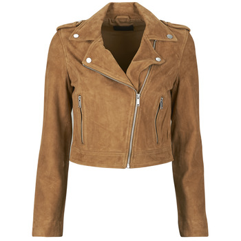 Ikks  BZ48095  women's Leather jacket in Brown