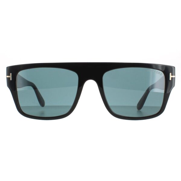 Tom Ford Square Mens Shiny Black Blue Dunning FT0907 - One Size