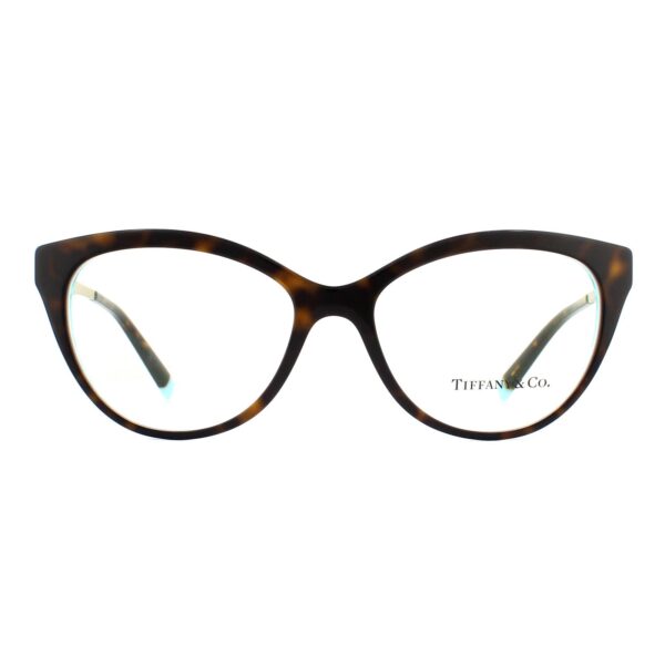 Tiffany & Co Butterfly Havana Crystal Blue Womens Glasses Frames - Brown Metal - One Size