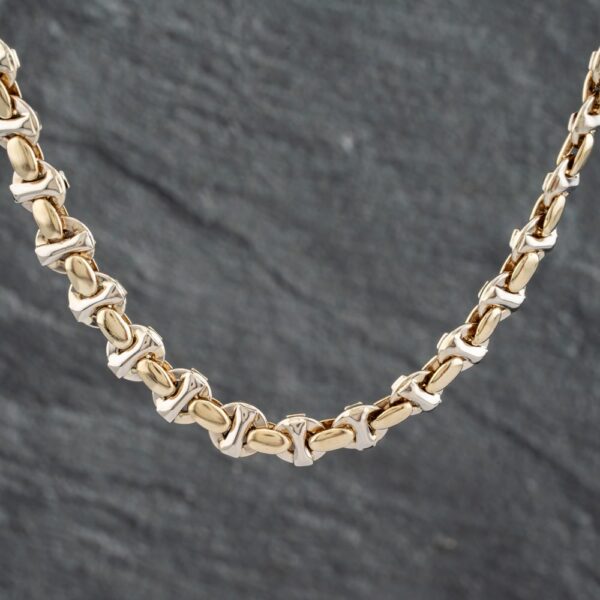 Pre-Owned 9ct Two Colour Gold Fancy 18 Inch Chain 41041456