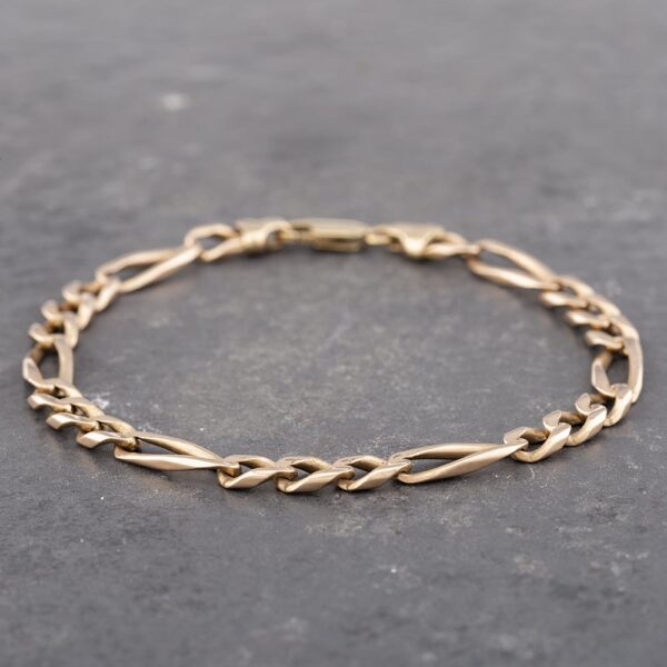 Pre-Owned 9ct Yellow Gold 3+1 9.5 Inch Chain Bracelet 41081163