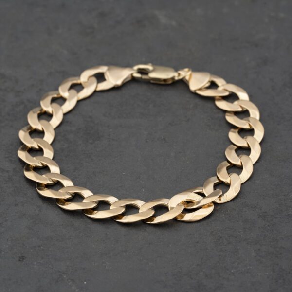 Pre-Owned 9ct Yellow Gold 8.5 Inch Curb Chain Bracelet 41081245